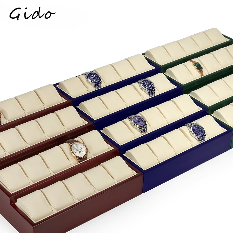 Luxury Watch Tier - ฉัตรนาฬิกาขาตั้งถาดกํามะหยี่พร้อมขาตั้งโลหะหรูหรานาฬิกาผู้ถือสําหรับ Live Stream Counter Boutique Showcase