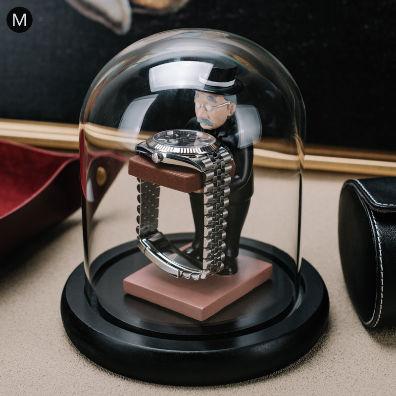 Luxury Watch Case - ตารางนาฬิกาวินเทจผู้ถือกรณีนาฬิกาแฟชั่นผู้ถือขาตั้ง Mechanical เก็บนาฬิกา Plexiglass ของขวัญ
