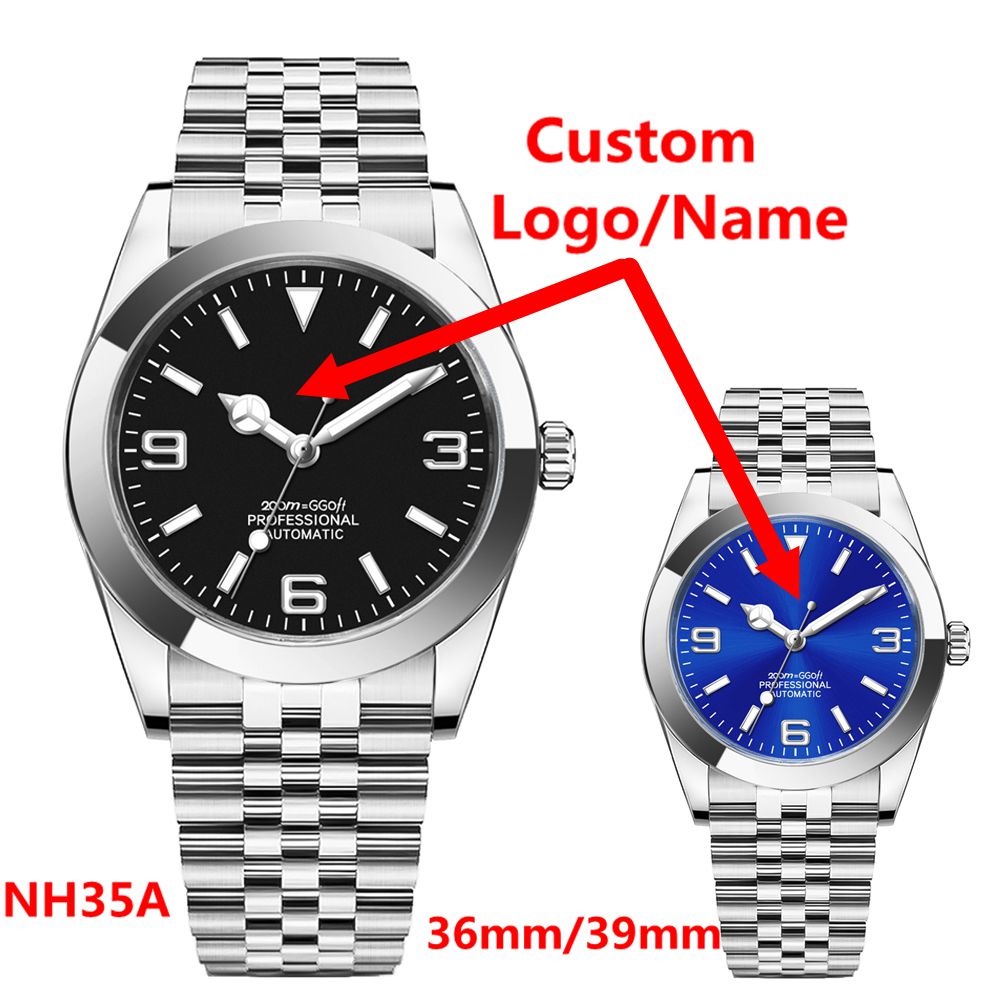 Luxury Watch Logo - โลโก้แบบกำหนดเอง นาฬิกาหรู NH35 สำหรับผู้หญิงและผู้ชาย ขนาด 36