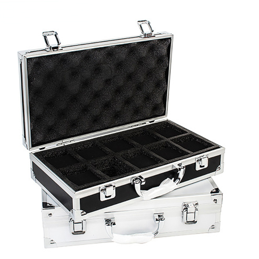 Luxury Watch Collection Box - หรูหราคุณภาพระดับพรีเมียมกล่องนาฬิกา 10/12 กริดอลูมิเนียมกล่องเก็บคอลเลกชันนาฬิกากล่องบรรจุภัณฑ์ของขวัญ