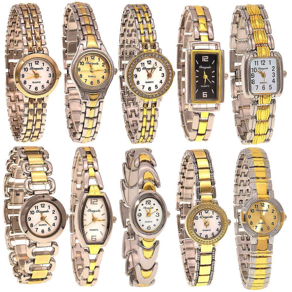 Luxury Watch For Sale - 10 ชิ้น/ล็อต, นาฬิกาข้อมือผู้หญิงแบบหรูหราหลากหลายแบบ นาฬิกาควอตซ์สำหรับผู้หญิง สาวๆ ของขวัญ