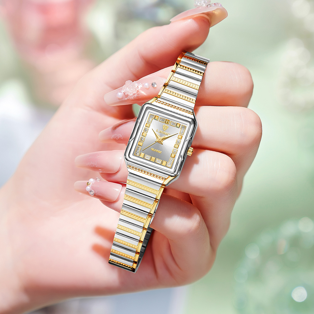 Luxury Watch List - LIEBIG นาฬิกาข้อมือสตรีสแตนเลสแบรนด์หรูนาฬิกาควอตซ์สำหรับผู้หญิงแฟชั่นนาฬิกาข้อมือกันน้ำเรลิโอ เฟมินีโน