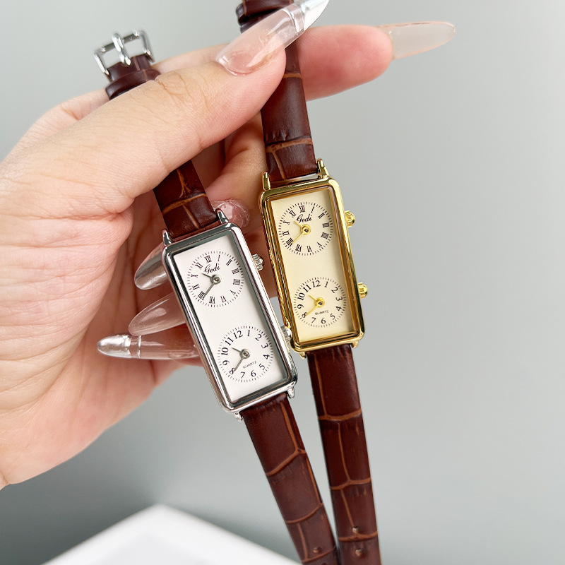 Luxury Watch Zone - นาฬิกาข้อมือผู้หญิง CQ549 ดีไซน์ใหม่ สไตล์ลำลอง สร้างสรรค์ ระบบกลไกคู่