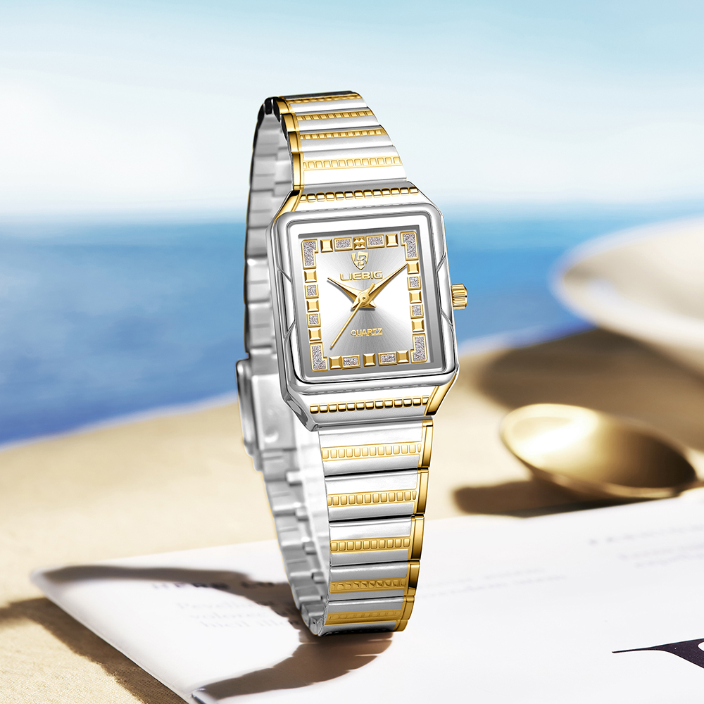 Luxury Watch List - LIEBIG แฟชั่นนาฬิกาข้อมือกันน้ำสุภาพสตรีสแตนเลสสตีลนาฬิกาแบรนด์หรูนาฬิกาควอตซ์สำหรับผู้หญิงเรลิโอ เฟมินีโน