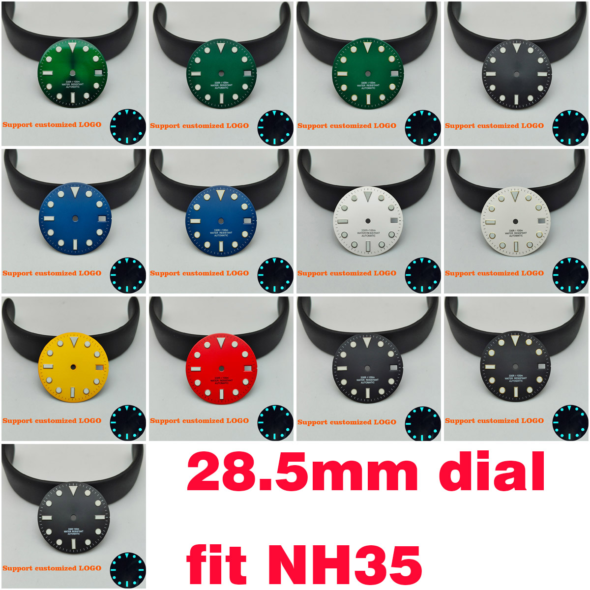 Exhibition Caseback - หน้าปัดขนาด 28.5 มม. ใช้ได้กับกลไก NH35 กลไก