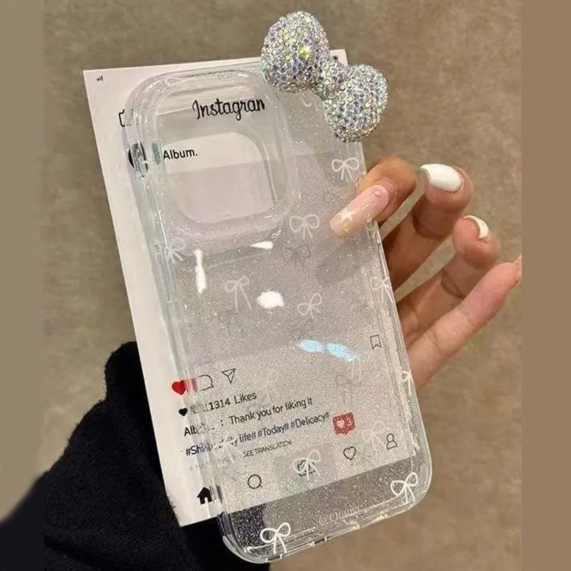 Luxury Watch Case - เคสโทรศัพท์หรูหราแบบผงวิบวับ 3 มิติ ประดับเพชรเต็มรูปแบบ สำหรับ iPhone