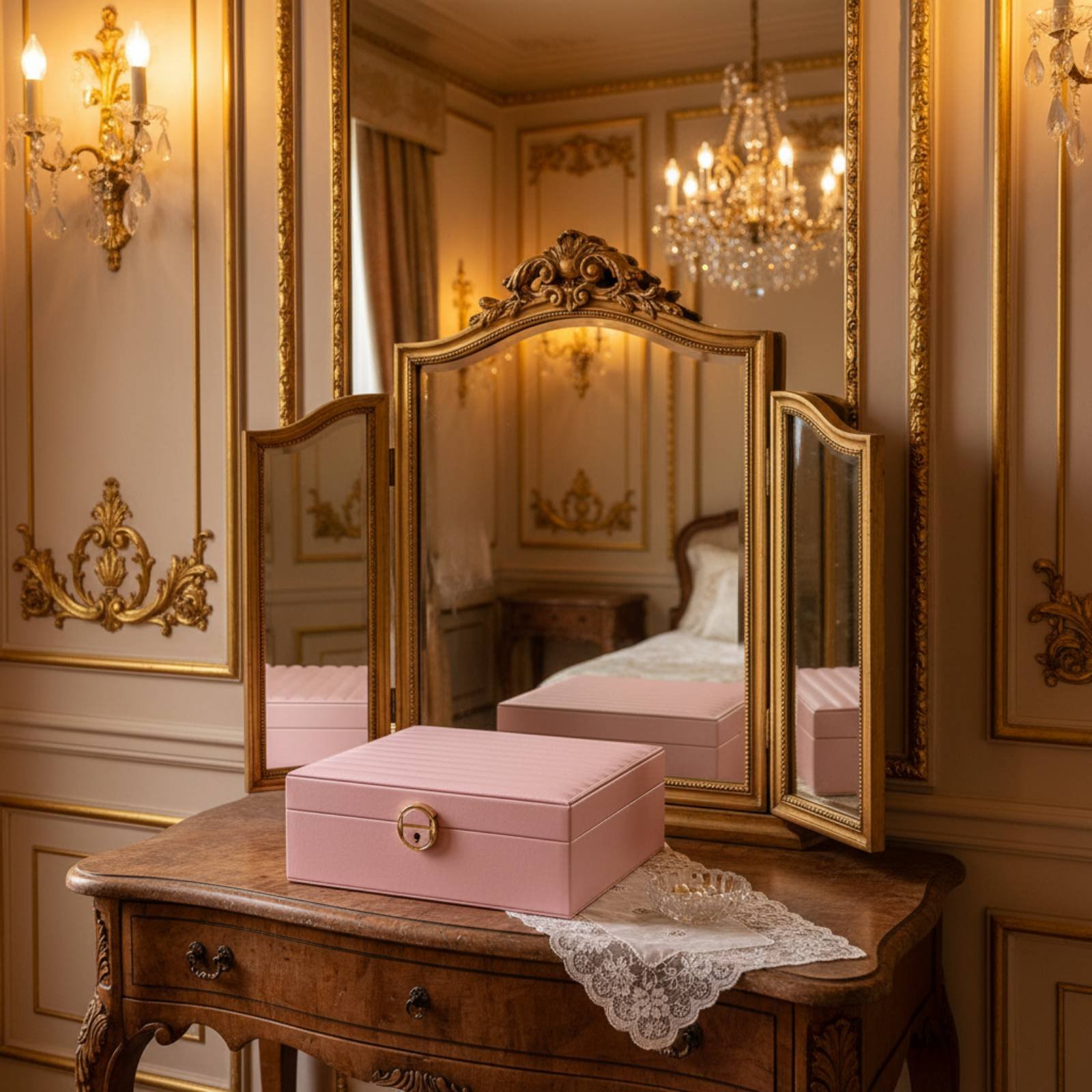 Luxury Watch Tier - กล่องใส่เครื่องประดับหลายชั้น บุด้วยผ้าเนื้อนุ่มหรูหรา ช่องเก็บของหลายช่อง กล่องเก็บนาฬิกาและสายนาฬิกาสำหรับผู้หญิง