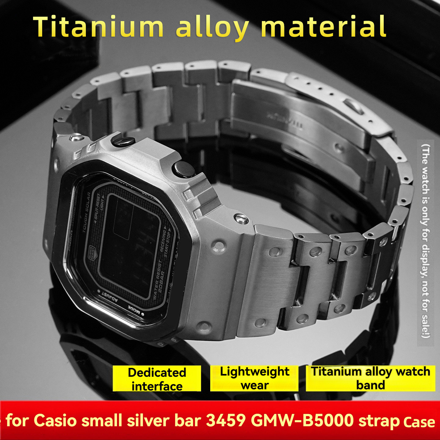 Luxury Watch Casio - ชุดอุปกรณ์ดัดแปลงนาฬิกา GMW-B5000 ไทเทเนียมอัลลอยด์ สาย+เคส สำหรับนาฬิกา Casio