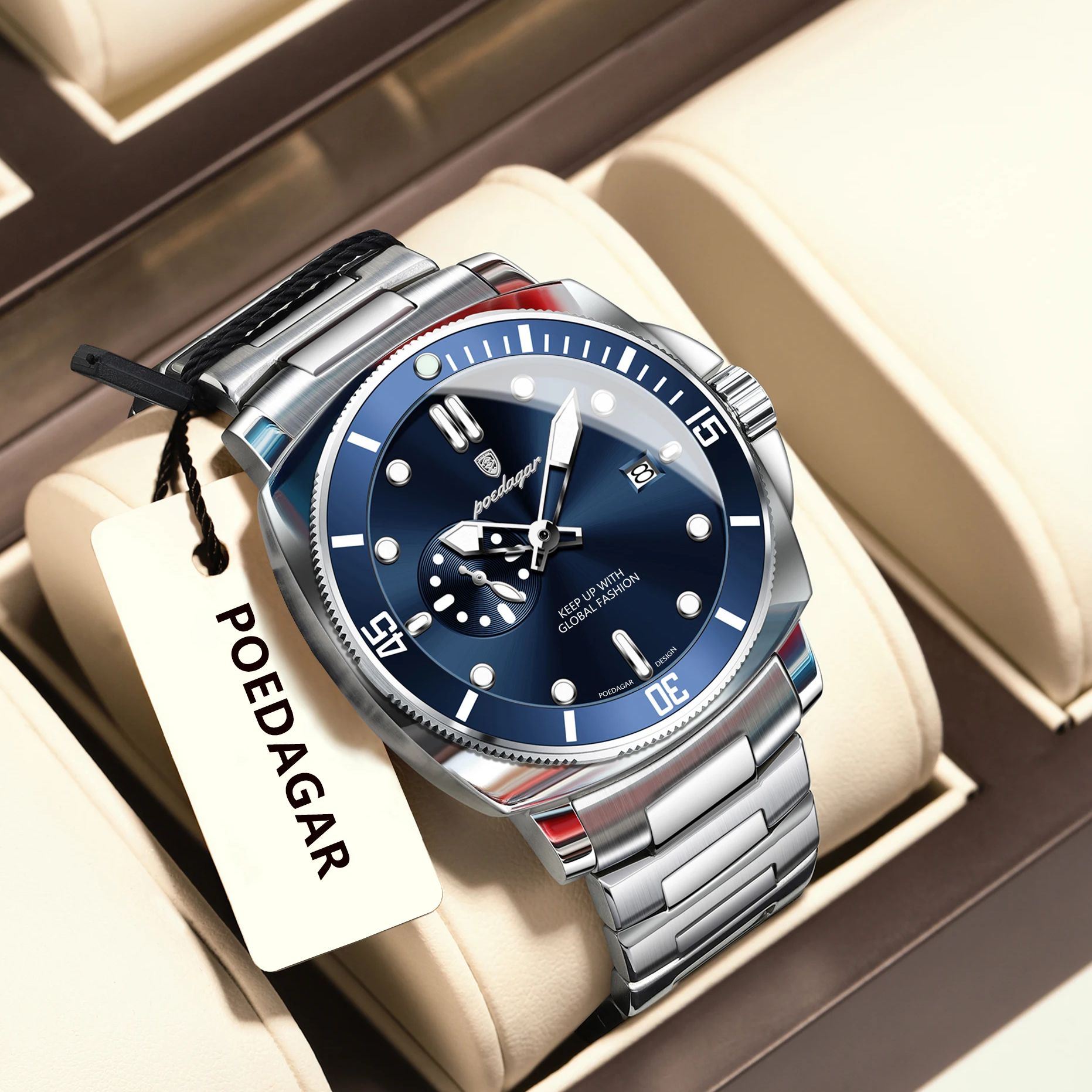 POEDAGAR แฟชั่นหรูหรานาฬิกาสํา - Luxury Watch Zone บทวิจารณ์และราคา