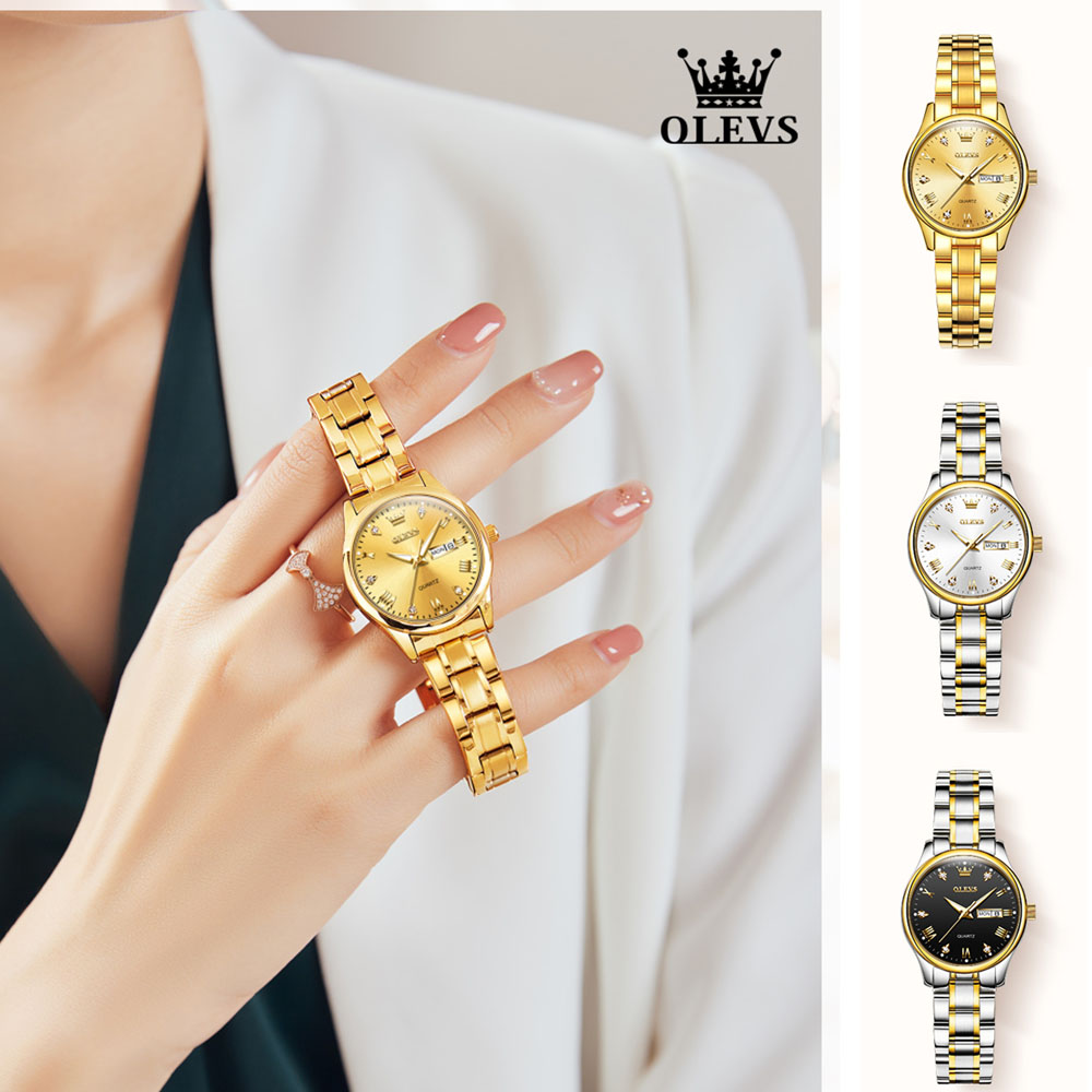 OLEVS 5563นาฬิกาควอตซ์ผู้หญิงแ - Luxury Watch With Leather Strap บทวิจารณ์และราคา