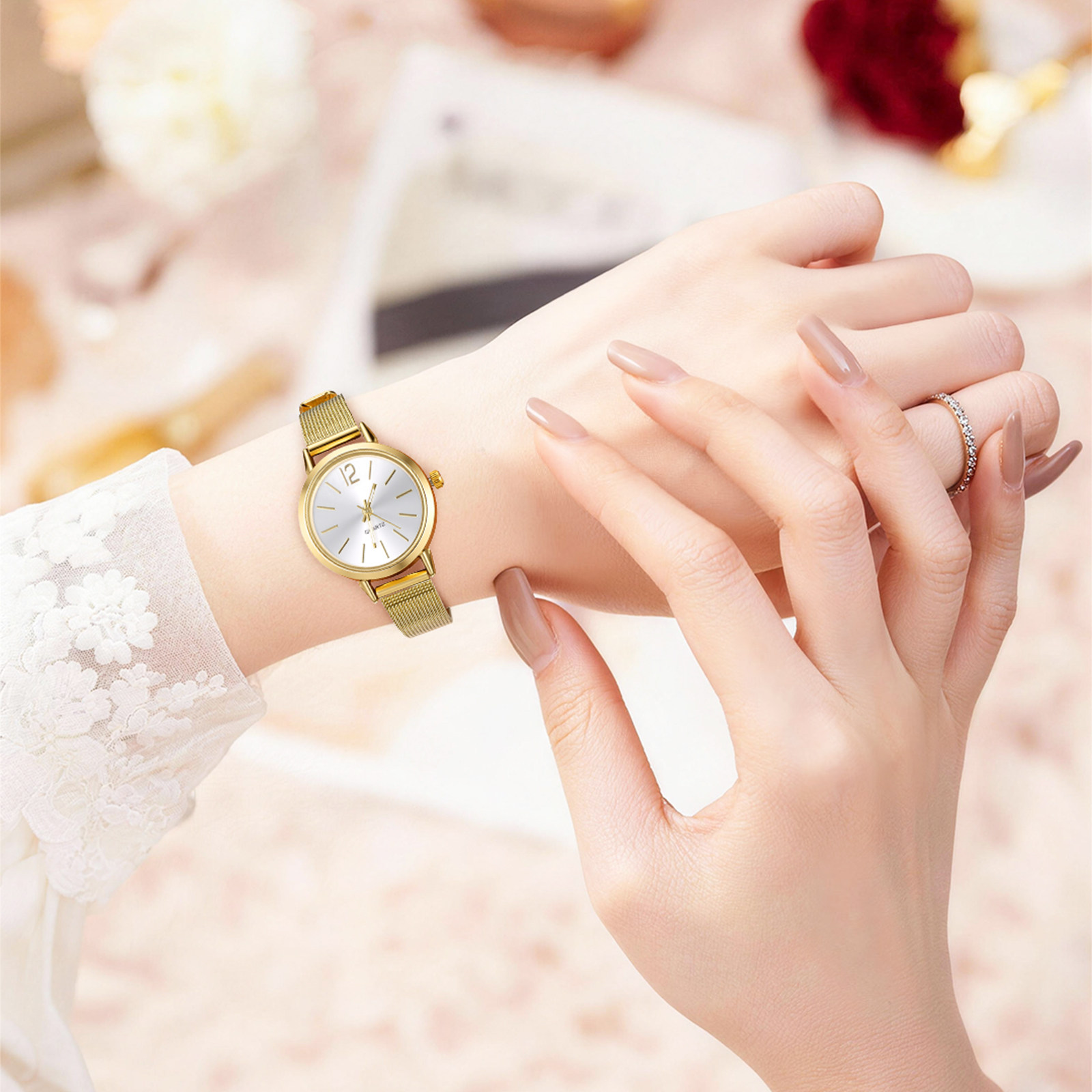 นาฬิกาข้อมือควอตซ์ผู้หญิงคลาสส - Luxury Watch Gift For Her บทวิจารณ์และราคา