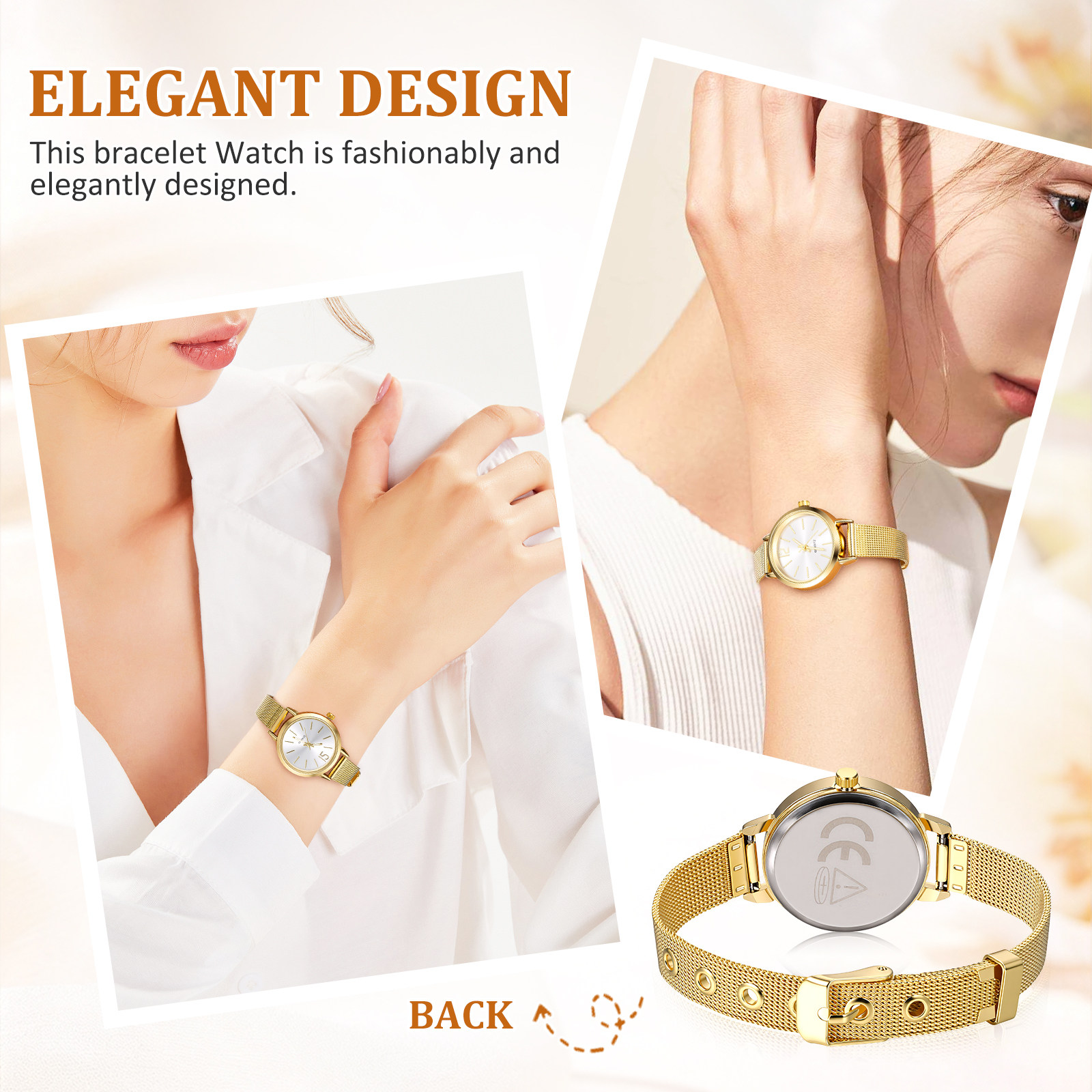 นาฬิกาข้อมือควอตซ์ผู้หญิงคลาสส - Luxury Watch Gift For Her บทวิจารณ์และราคา