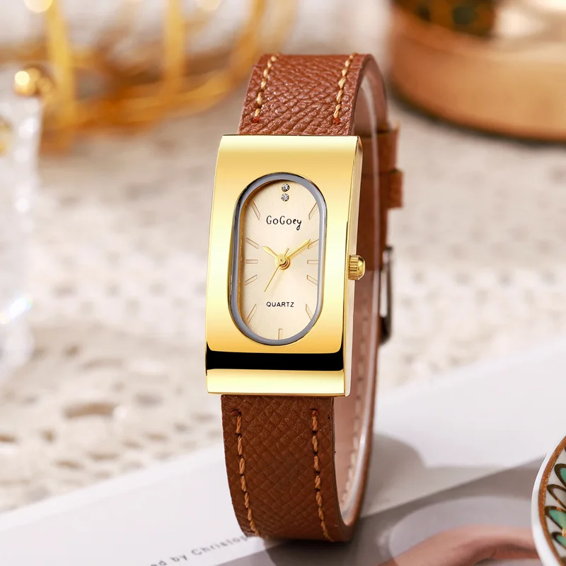 หรูหราสุภาพสตรีแบรนด์นาฬิกาผู้ - Luxury Watch With Leather Strap บทวิจารณ์และราคา