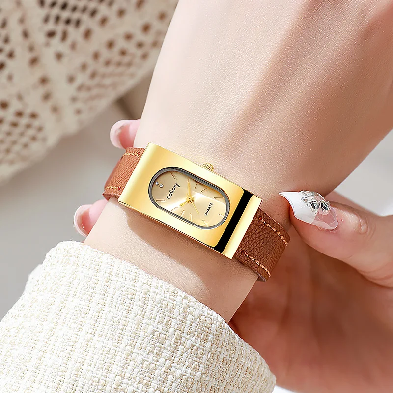 หรูหราสุภาพสตรีแบรนด์นาฬิกาผู้ - Luxury Watch With Leather Strap บทวิจารณ์และราคา