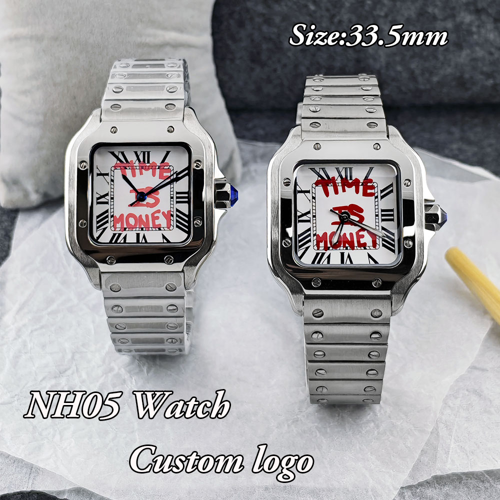 นาฬิกาทรงสี่เหลี่ยม NH05 รุ่นใ - Luxury Watch Logo บทวิจารณ์และราคา