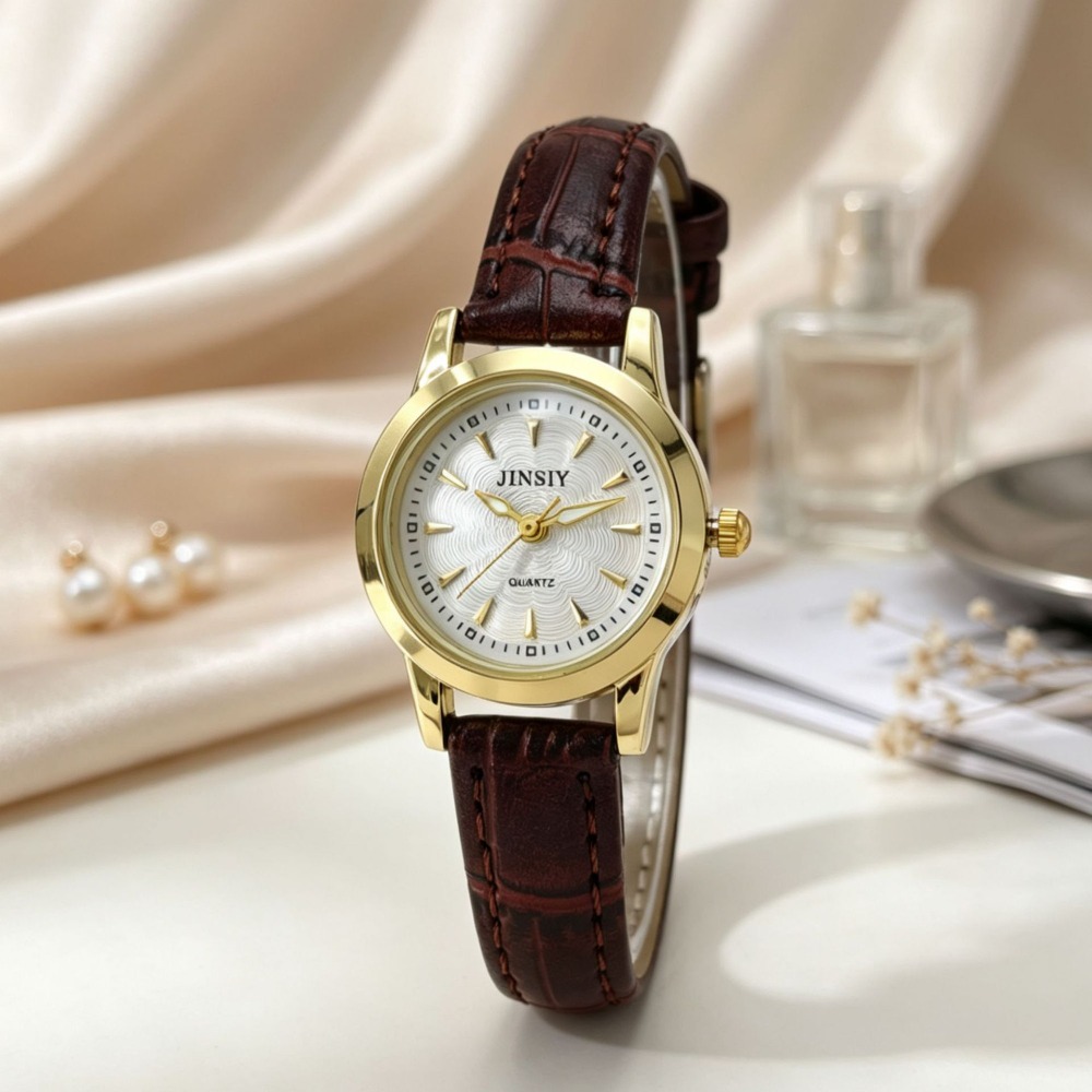 นาฬิกาควอตซ์สายหนังแฟชั่น นาฬิ - Luxury Watch With Leather Strap บทวิจารณ์และราคา