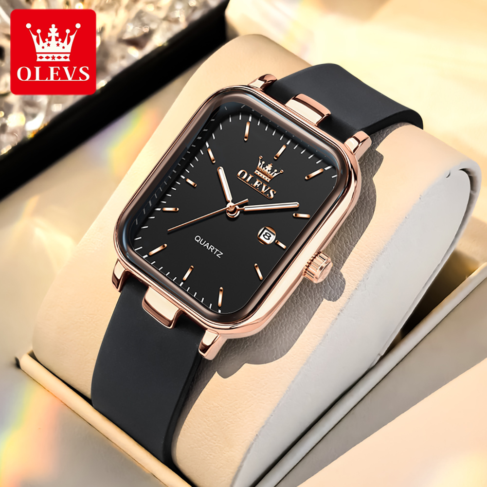 OLEVS นาฬิกาหรูสำหรับผู้หญิงหน - Luxury Watch Square บทวิจารณ์และราคา