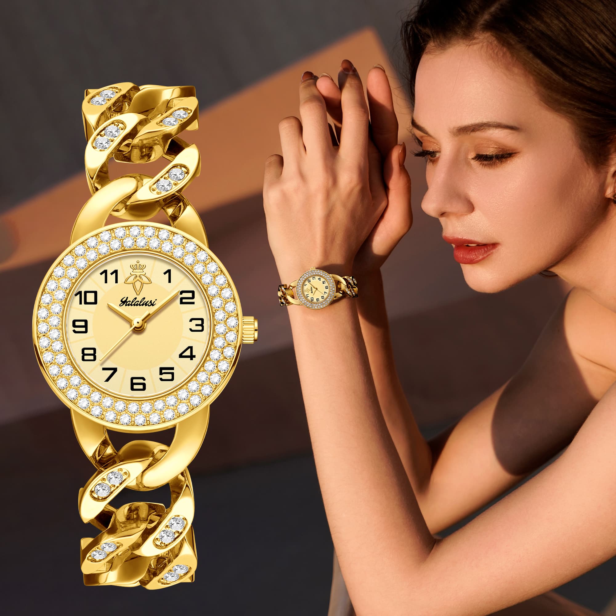 YaLaLuSi นาฬิกาข้อมือประดับเพช - Luxury Watch List บทวิจารณ์และราคา