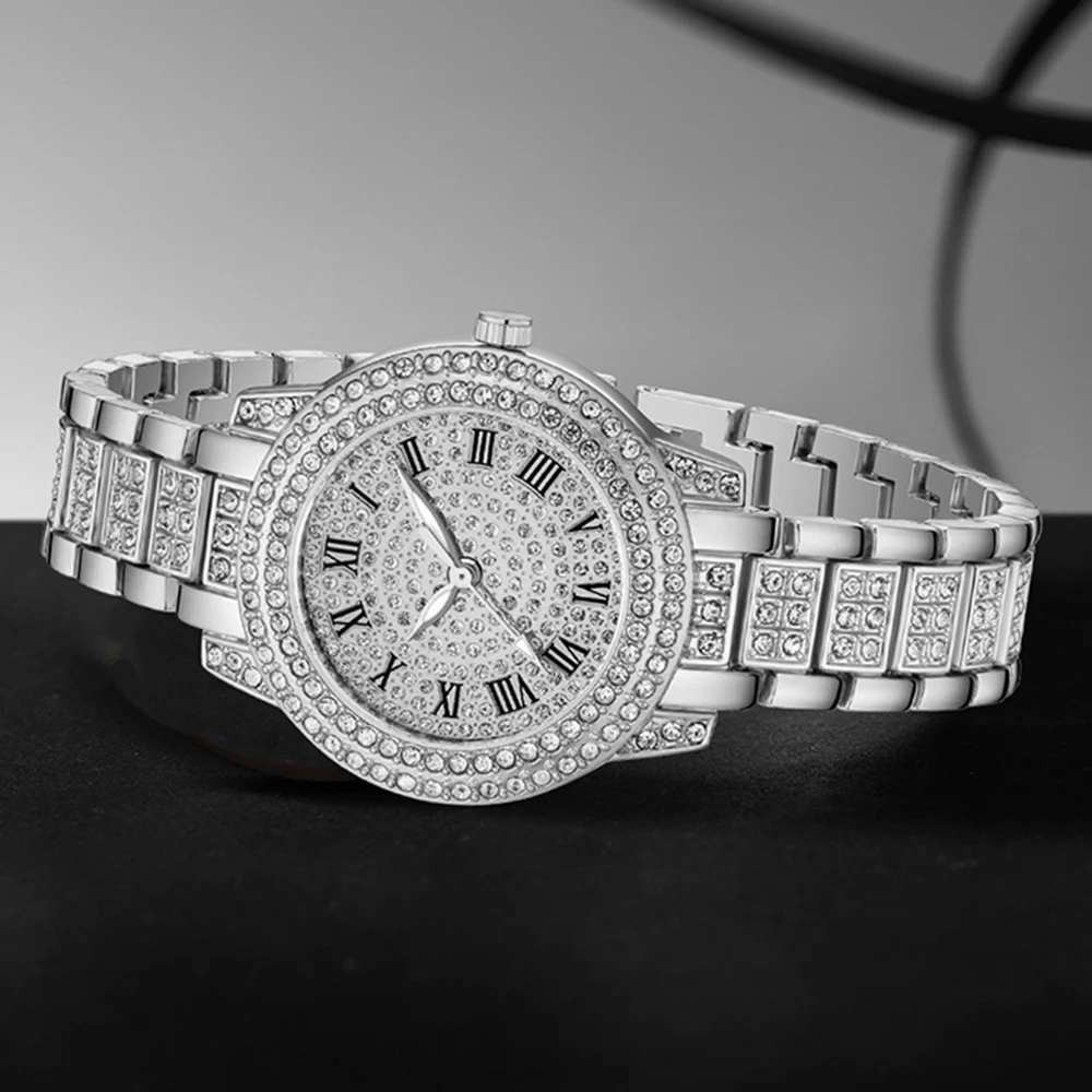 ชุดนาฬิกาข้อมือผู้หญิงสายโลหะผ - Luxury Watch Gift For Her บทวิจารณ์และราคา