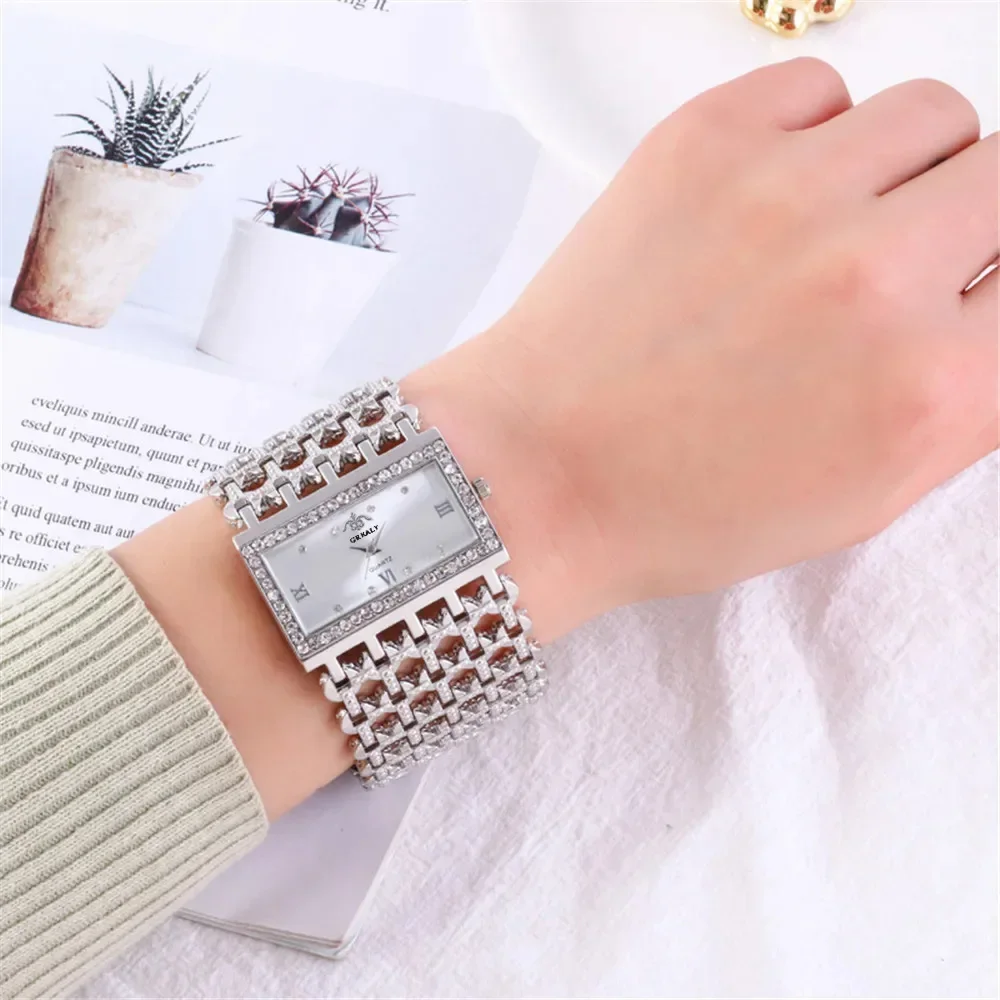 นาฬิกาควอทซ์เพชรทรงสี่เหลี่ยมห - Luxury Watch Square บทวิจารณ์และราคา