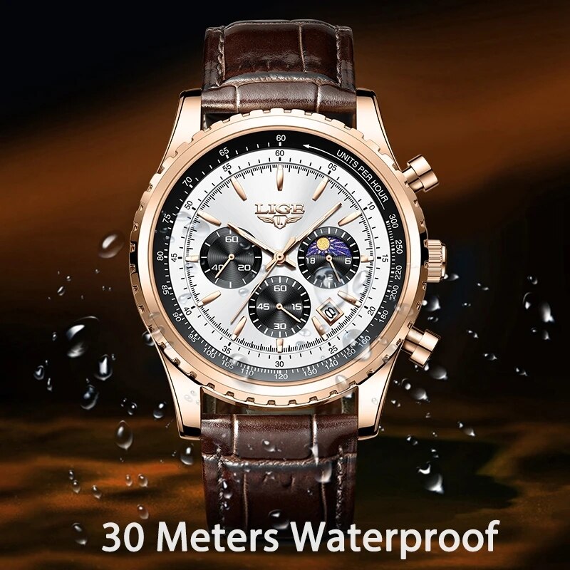 นาฬิกาผู้ชายใหม่แบรนด์หรู Lige - Luxury Watch Collection Box บทวิจารณ์และราคา