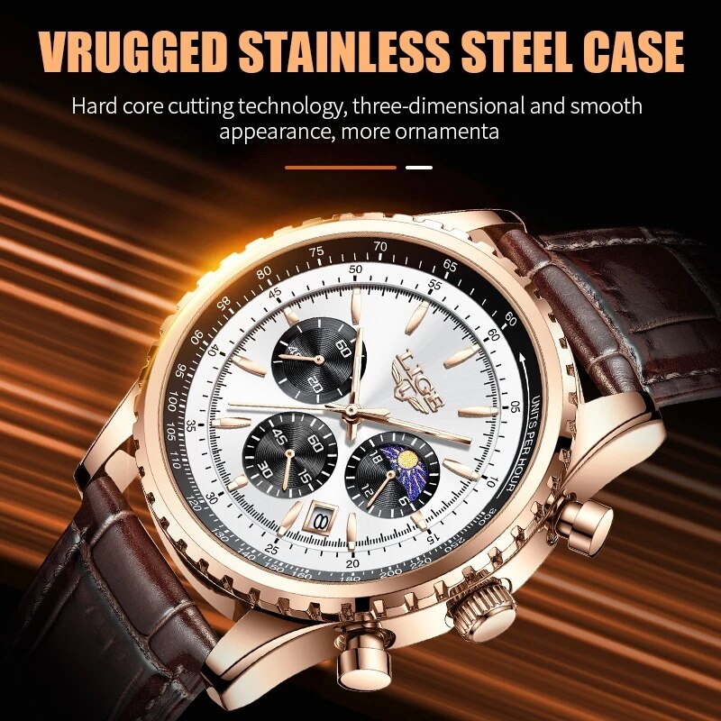 นาฬิกาผู้ชายใหม่แบรนด์หรู Lige - Luxury Watch Collection Box บทวิจารณ์และราคา