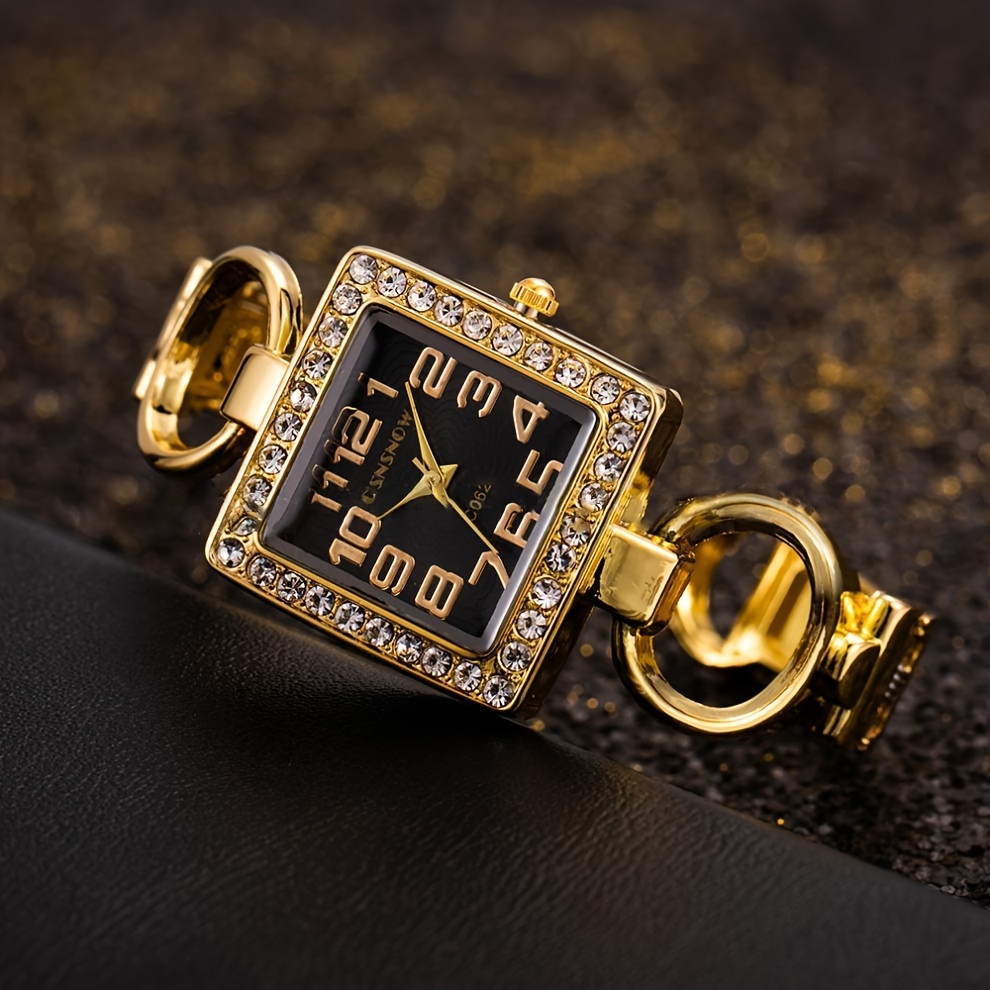 หรูหราแฟชั่น Rhinestone Square - Luxury Watch Square บทวิจารณ์และราคา