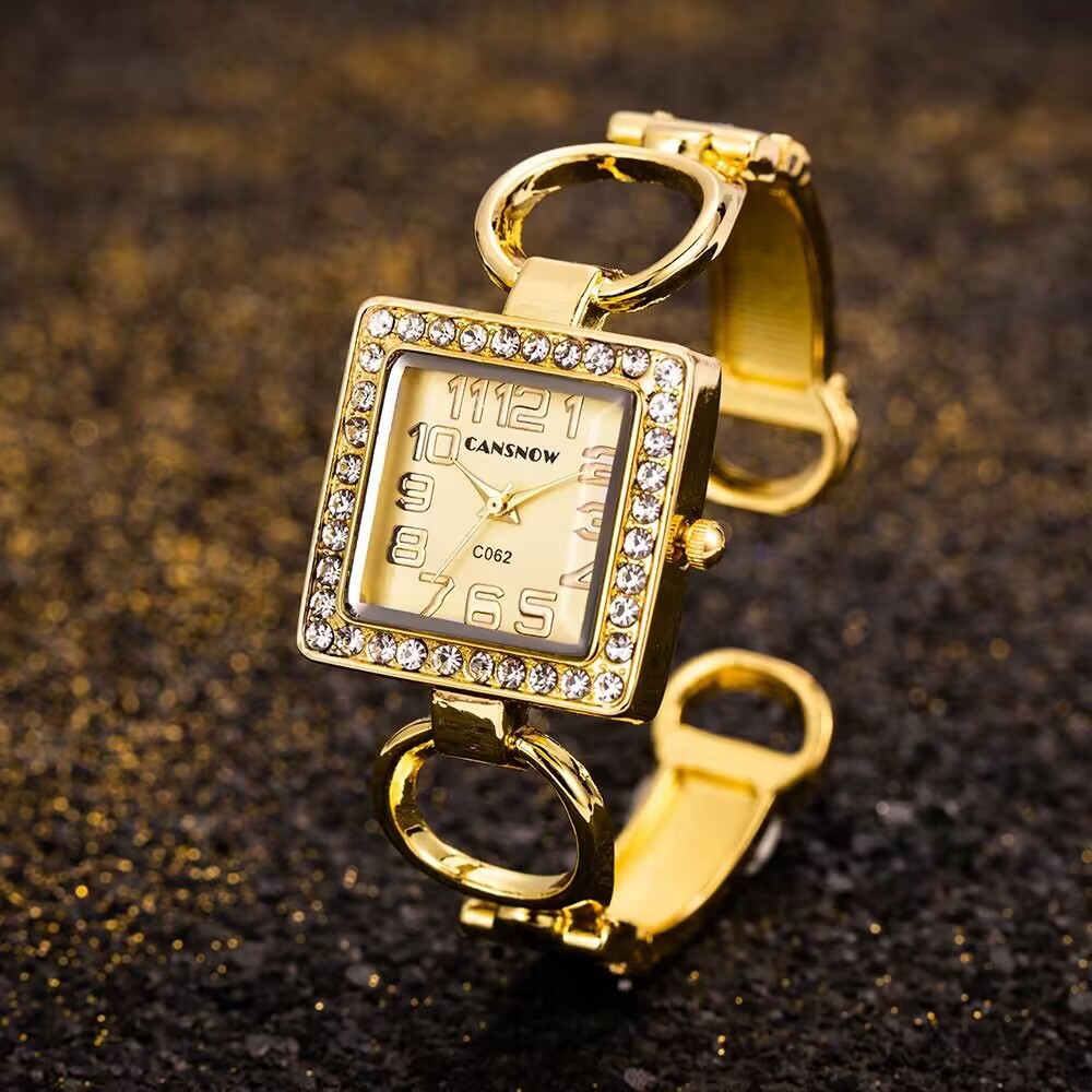 หรูหราแฟชั่น Rhinestone Square - Luxury Watch Square บทวิจารณ์และราคา