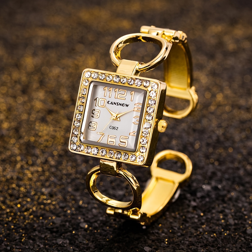 หรูหราแฟชั่น Rhinestone Square - Luxury Watch Square บทวิจารณ์และราคา
