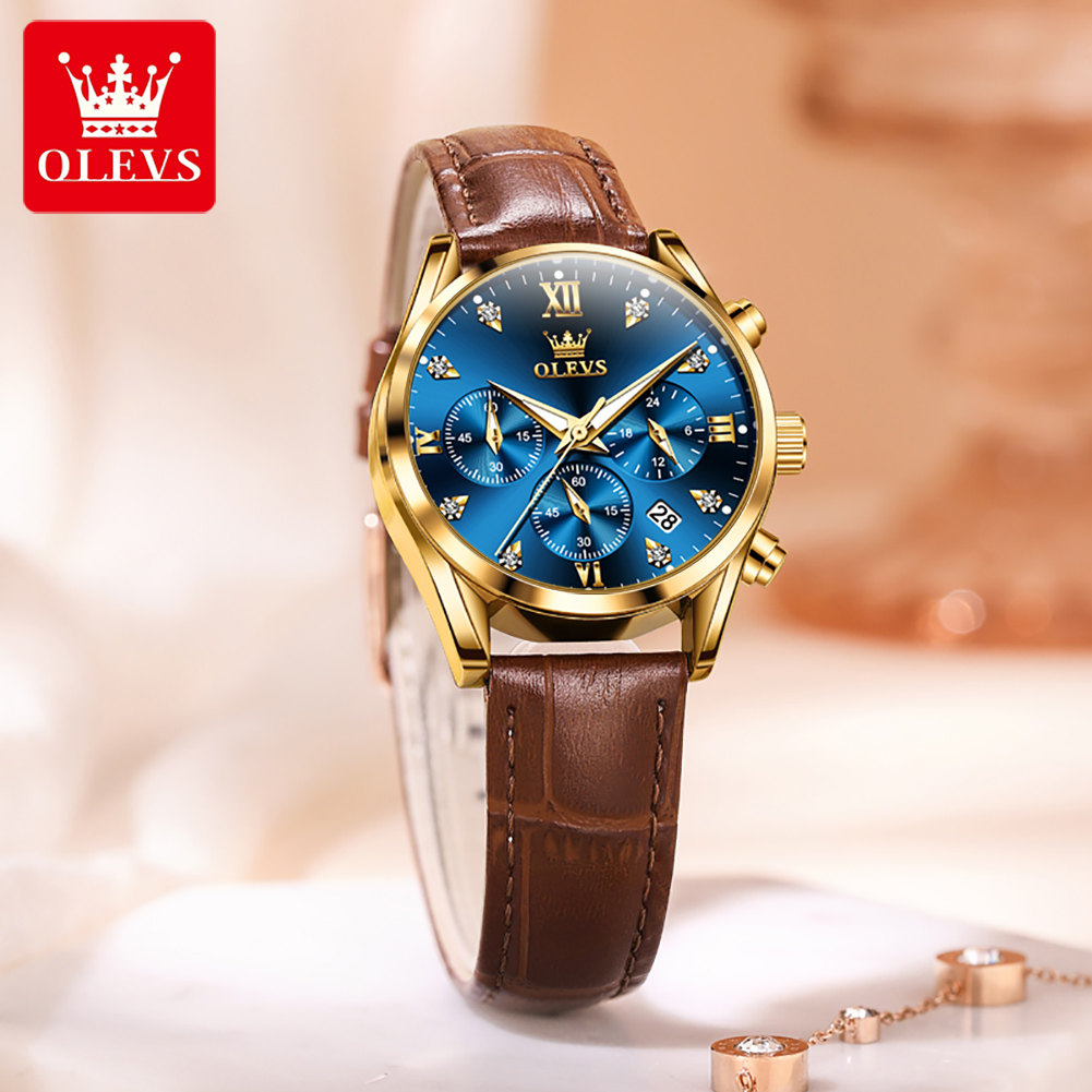 OLEVS 5523 แบรนด์เดิมผู้หญิงนา - Luxury Watch With Leather Strap บทวิจารณ์และราคา