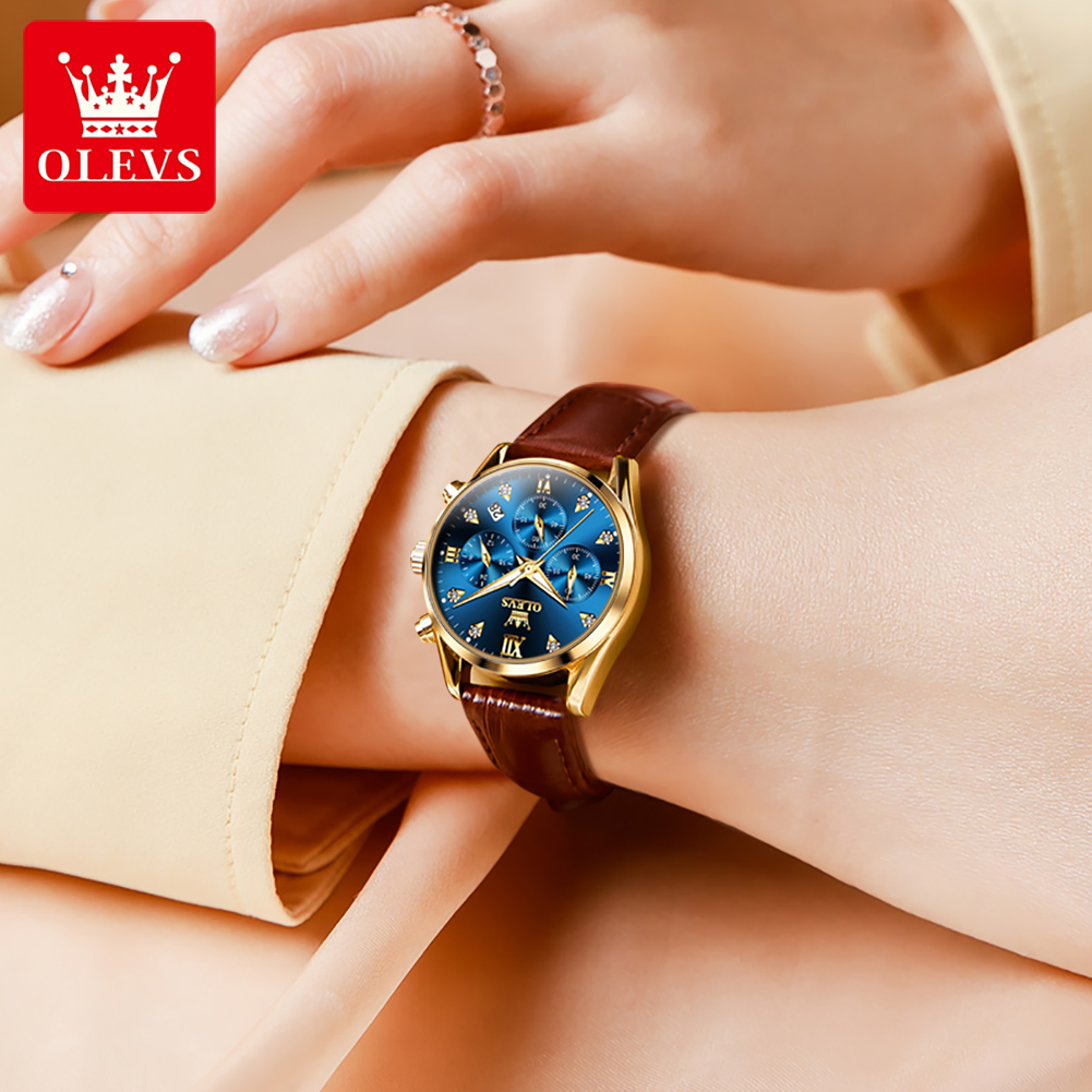 OLEVS 5523 แบรนด์เดิมผู้หญิงนา - Luxury Watch With Leather Strap บทวิจารณ์และราคา