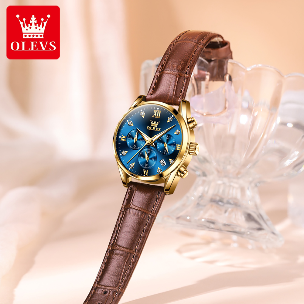OLEVS 5523 แบรนด์เดิมผู้หญิงนา - Luxury Watch With Leather Strap บทวิจารณ์และราคา