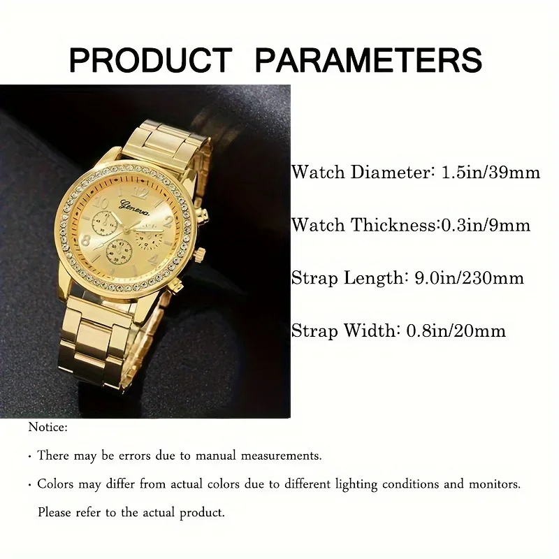 นาฬิกาควอตซ์หรูหราประดับเพชรเท - Luxury Watch Gift For Her บทวิจารณ์และราคา