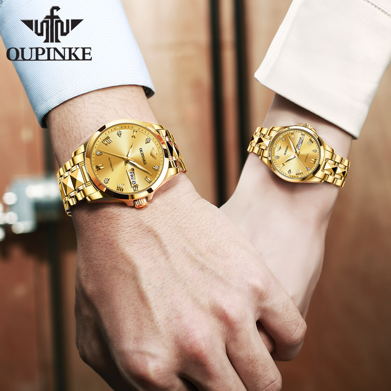 นาฬิกาคู่ OUPINKE 3171 แบรนด์ห - Luxury Watch Gift For Her บทวิจารณ์และราคา