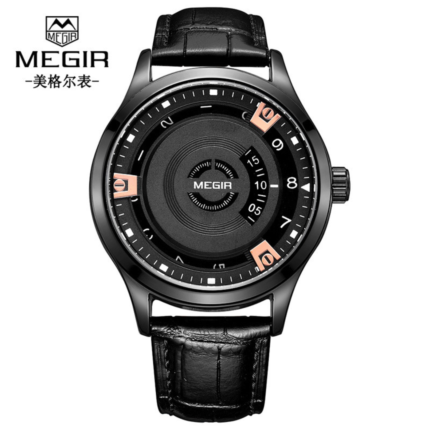 MEGIR นาฬิกาผู้ชายหรูหราสายหนั - Luxury Watch With Leather Strap บทวิจารณ์และราคา