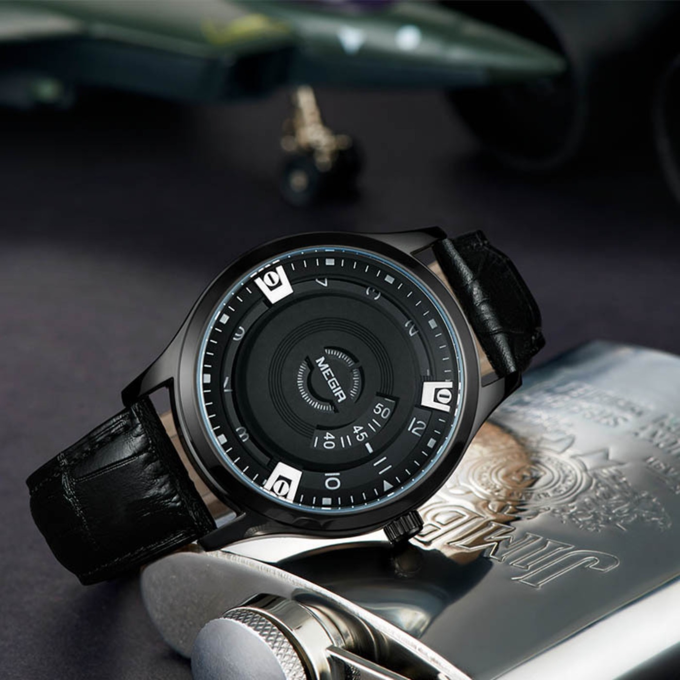 MEGIR นาฬิกาผู้ชายหรูหราสายหนั - Luxury Watch With Leather Strap บทวิจารณ์และราคา