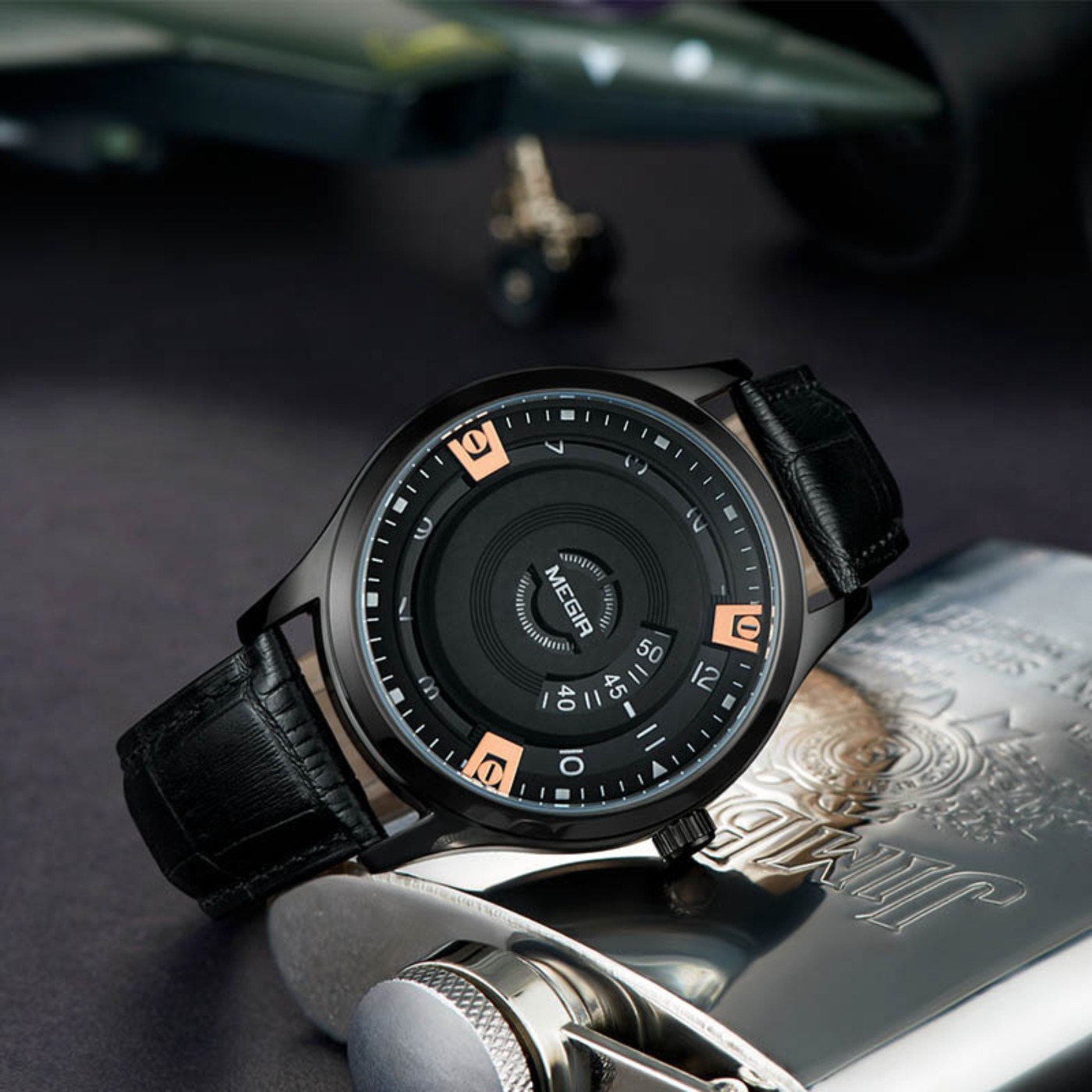 MEGIR นาฬิกาผู้ชายหรูหราสายหนั - Luxury Watch With Leather Strap บทวิจารณ์และราคา