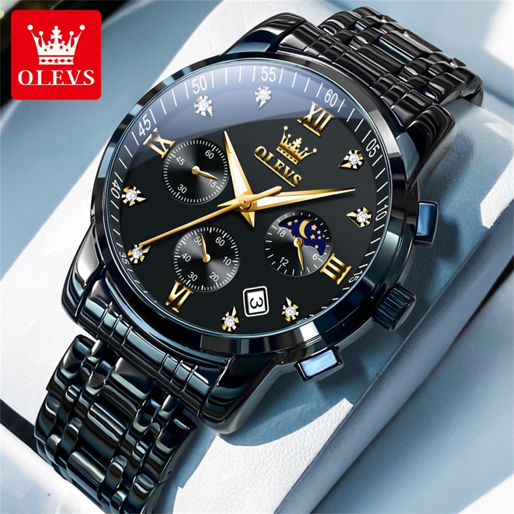 OLEVS นาฬิกาผู้ชายยอดนิยมสแตนเ - Luxury Watch Logo บทวิจารณ์และราคา