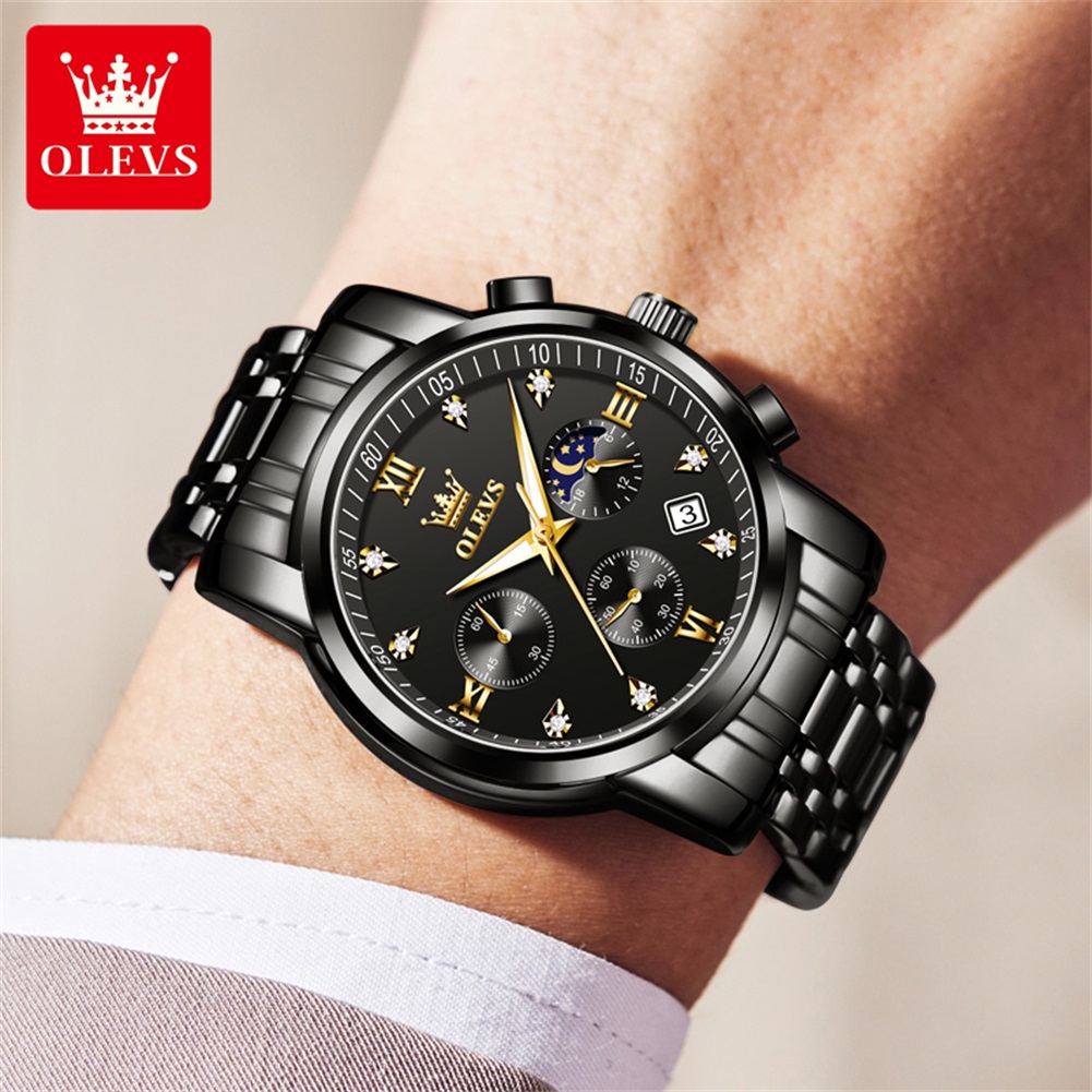 OLEVS นาฬิกาผู้ชายยอดนิยมสแตนเ - Luxury Watch Logo บทวิจารณ์และราคา