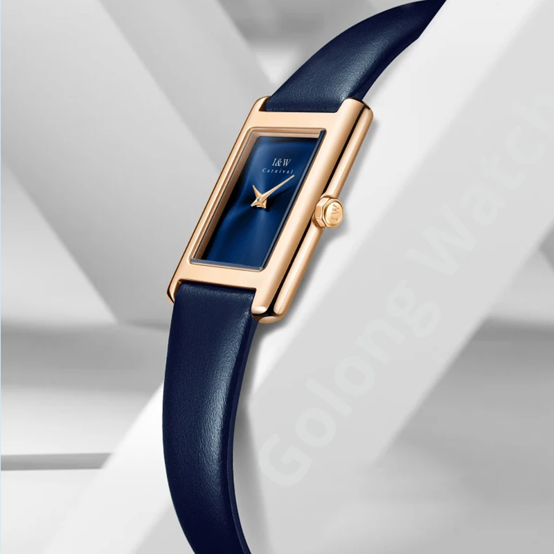 I & W Carnival Ultra บางควอตซ์ - Luxury Watch With Leather Strap บทวิจารณ์และราคา