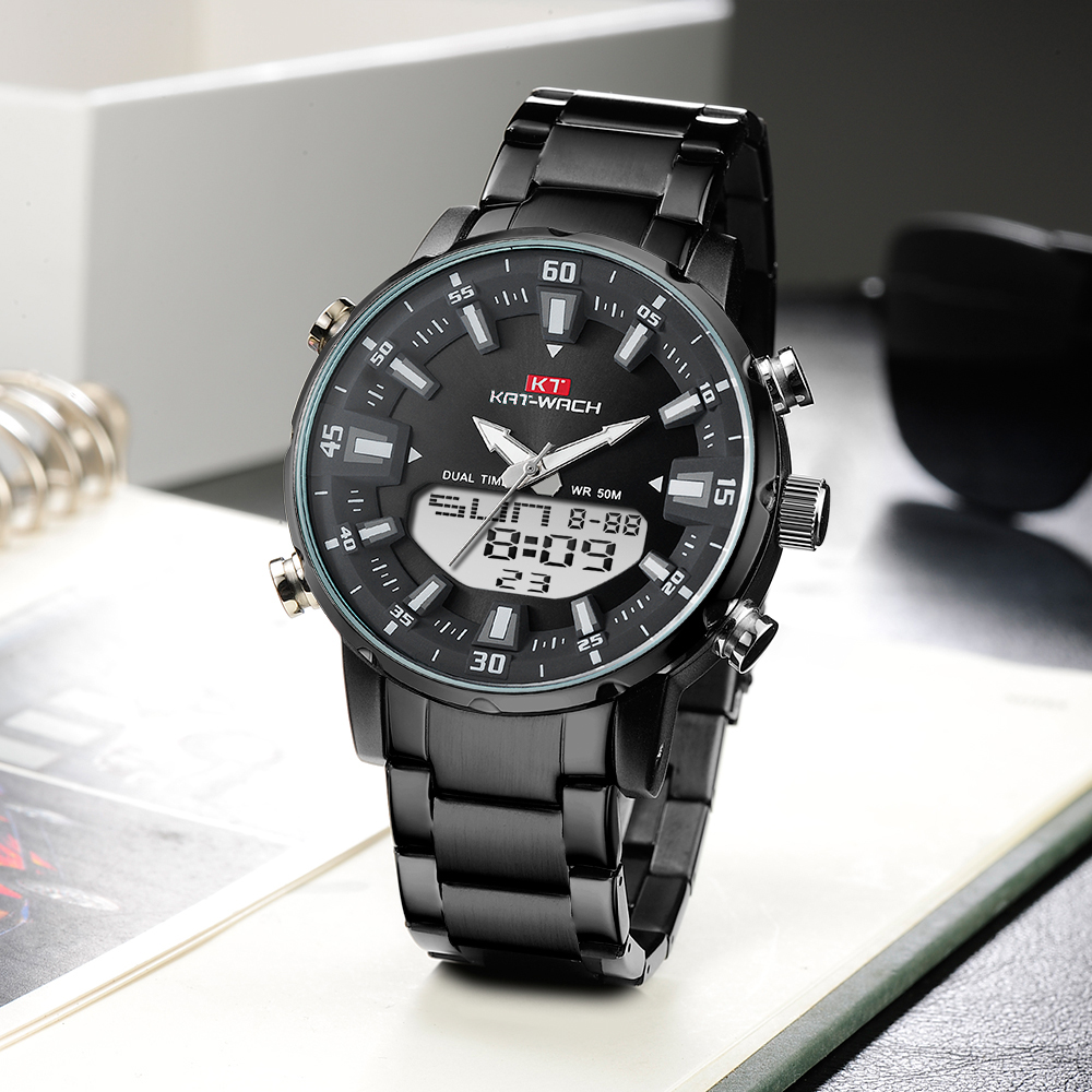 นาฬิกาข้อมือควอตซ์ดิจิตอล KAT- - Luxury Watch Zone บทวิจารณ์และราคา