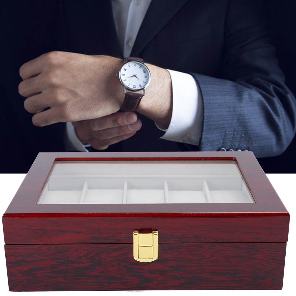 กล่องนาฬิกาไม้กันฝุ่น 10 ช่อง  - Luxury Watch Collection Box บทวิจารณ์และราคา