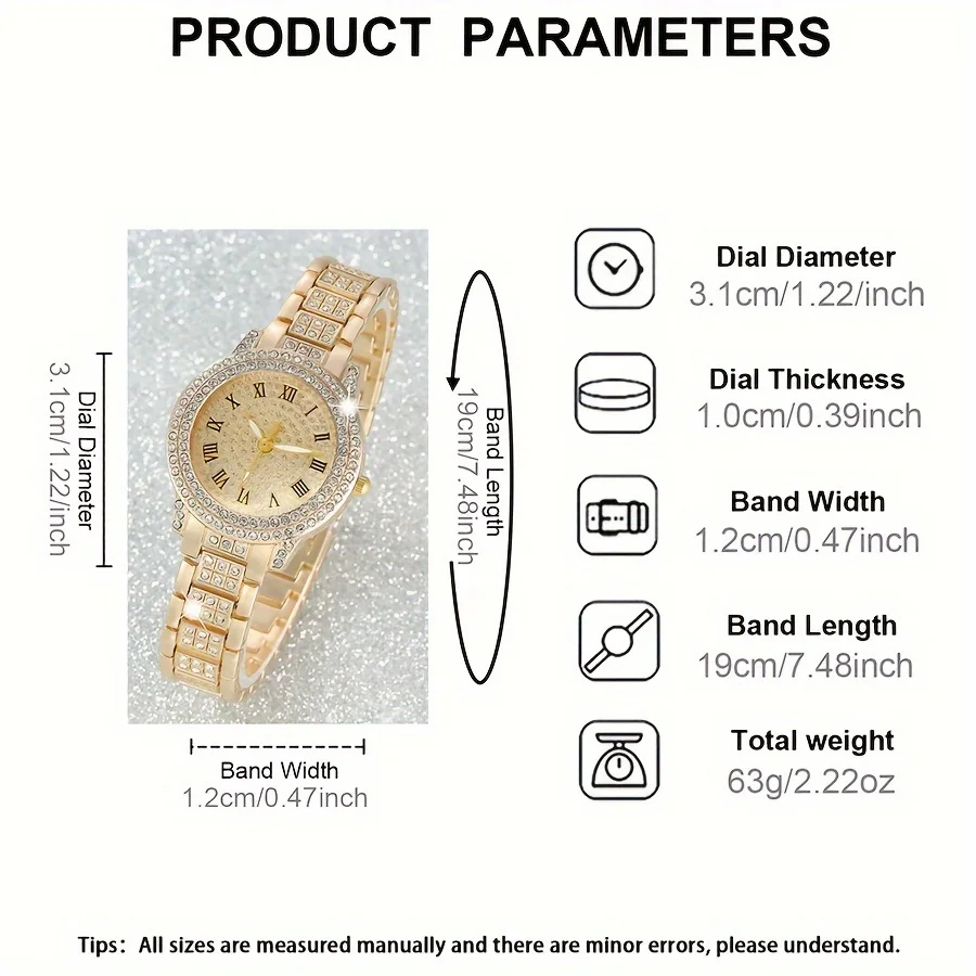 6 ชิ้น/เซ็ตผู้หญิงหรูหรา Rhine - Luxury Watch Gift For Her บทวิจารณ์และราคา